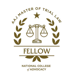 AAJ Master of Trial Law badge