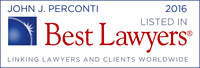 Best Lawyers 2016 badge - John J. Perconti