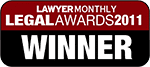 lawyer monthly legal awards 2011 - winner badge
