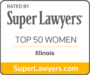 Super Lawyers badge - Top 50 women Illinois