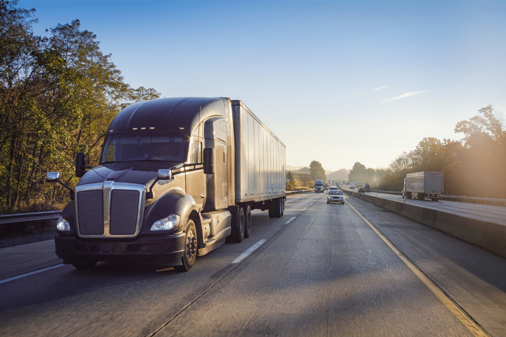 Semi truck on highway