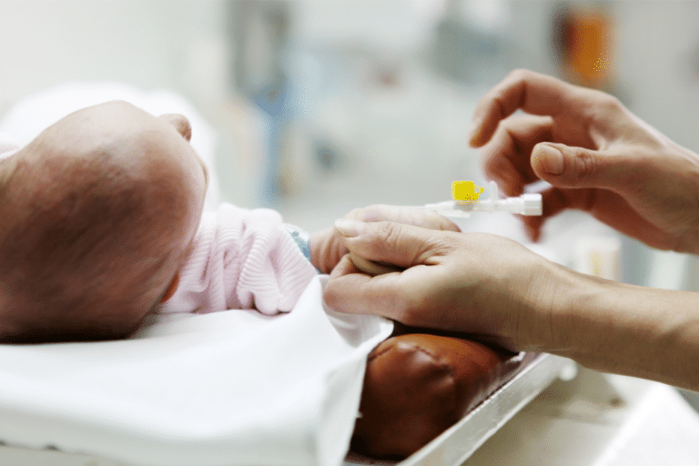 Baby in hospital