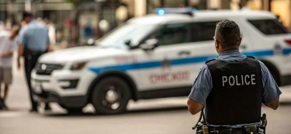 Chicago Policeman and Car