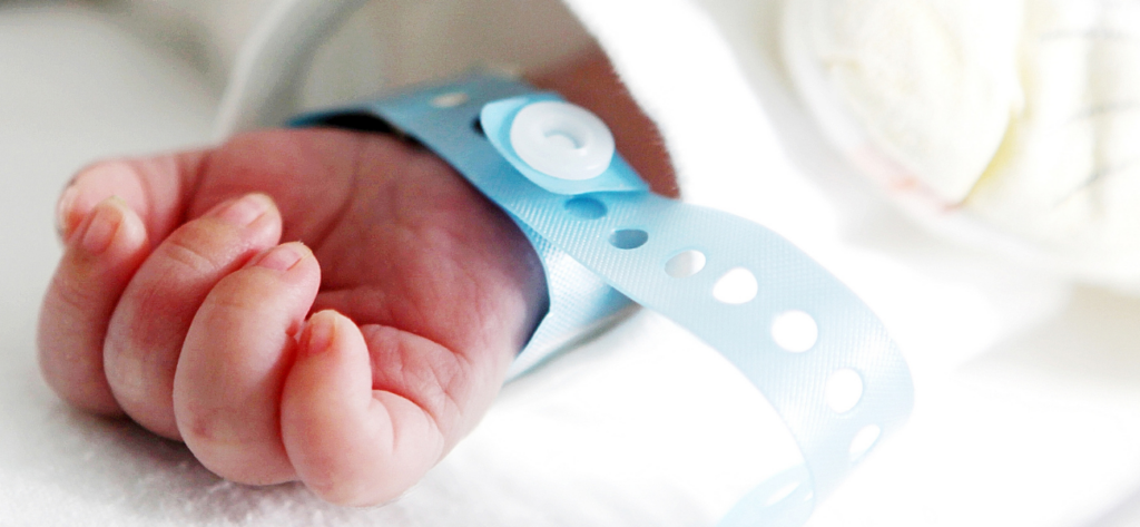 Newborn baby hand