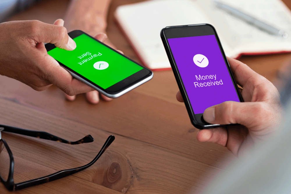 Payment sent and received in Zelle