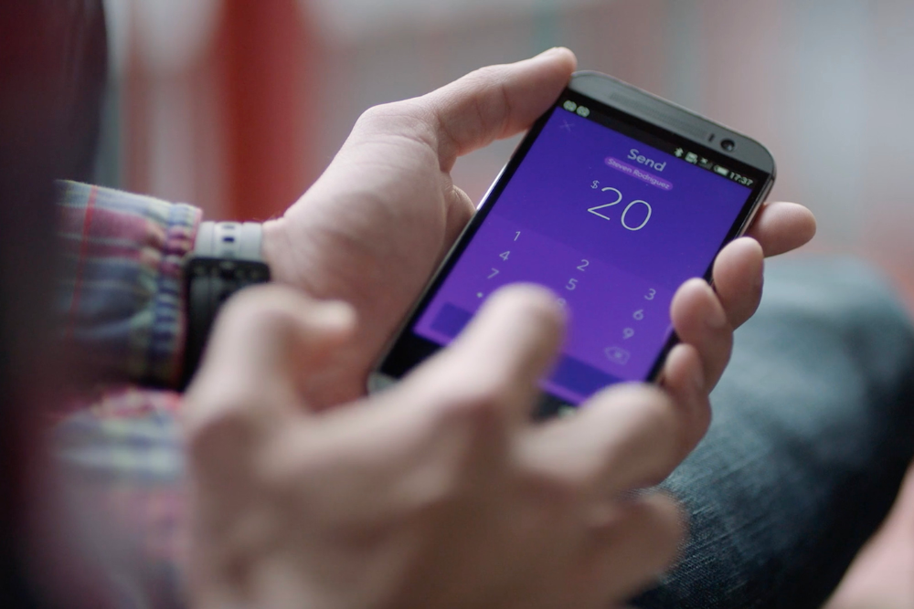 Sending 20 dollars via the zelle mobile app