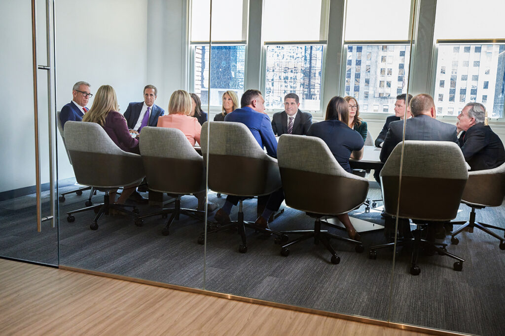 Partners at Levin & Perconti in a conference room