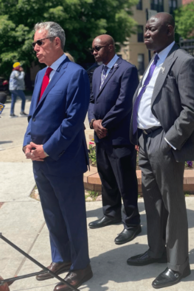 Steve Levin and Ben Crump at Press Conference