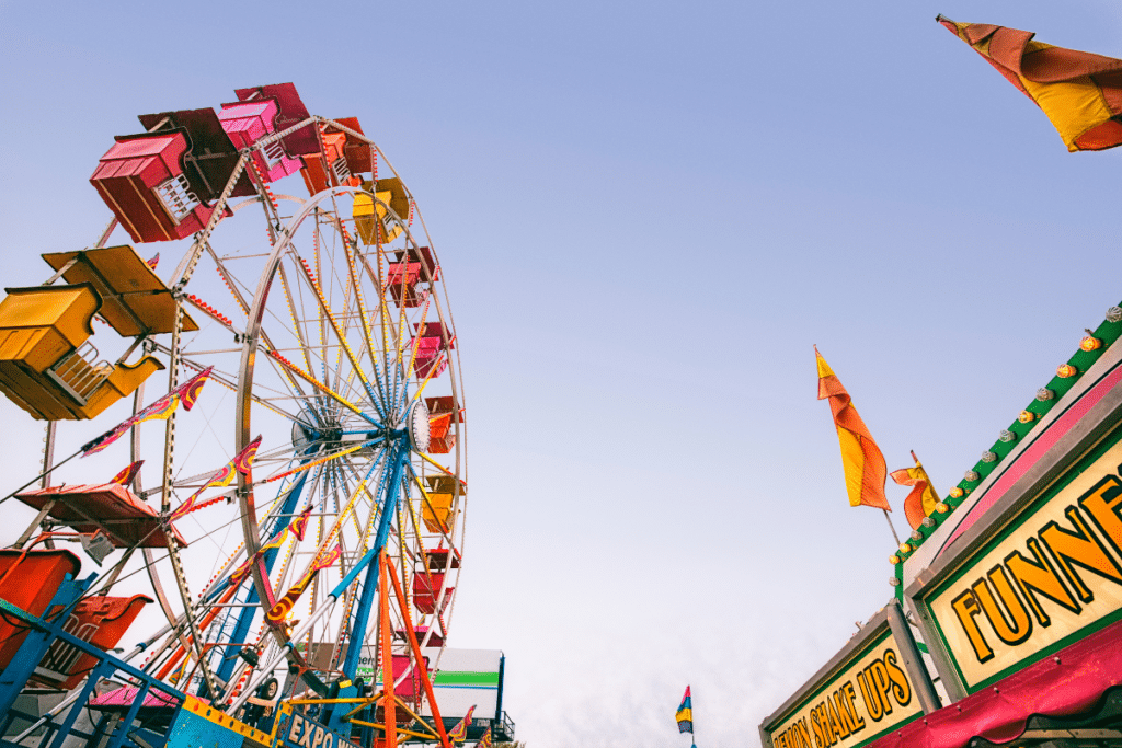 Carnival ride ferris wheel