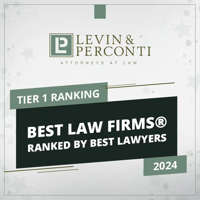 Levin & Perconti recievesTier 1 ranking - best law firms ranked by Best Lawyers - 2024