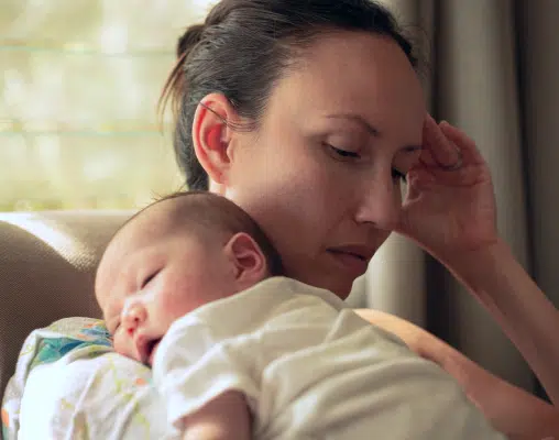 Mother with her baby