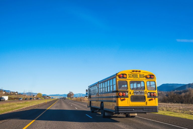 This is an image of School bus on Route 24