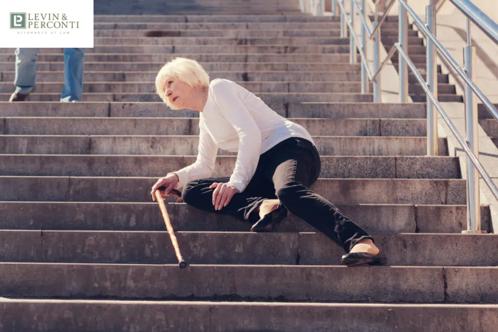 old woman slip and fall