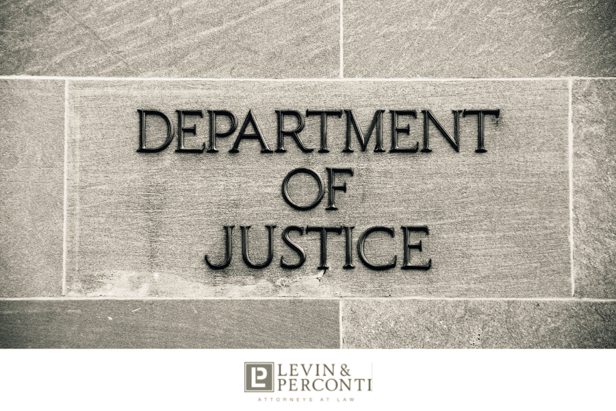 Department of Justice sign