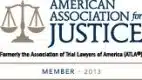 American Association for Justice 2013member logo
