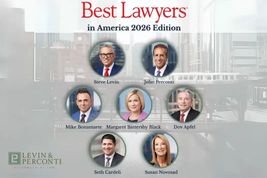 Best Lawyers in America 2026 Edition graphic showing 7 Levin & Perconti Attorneys