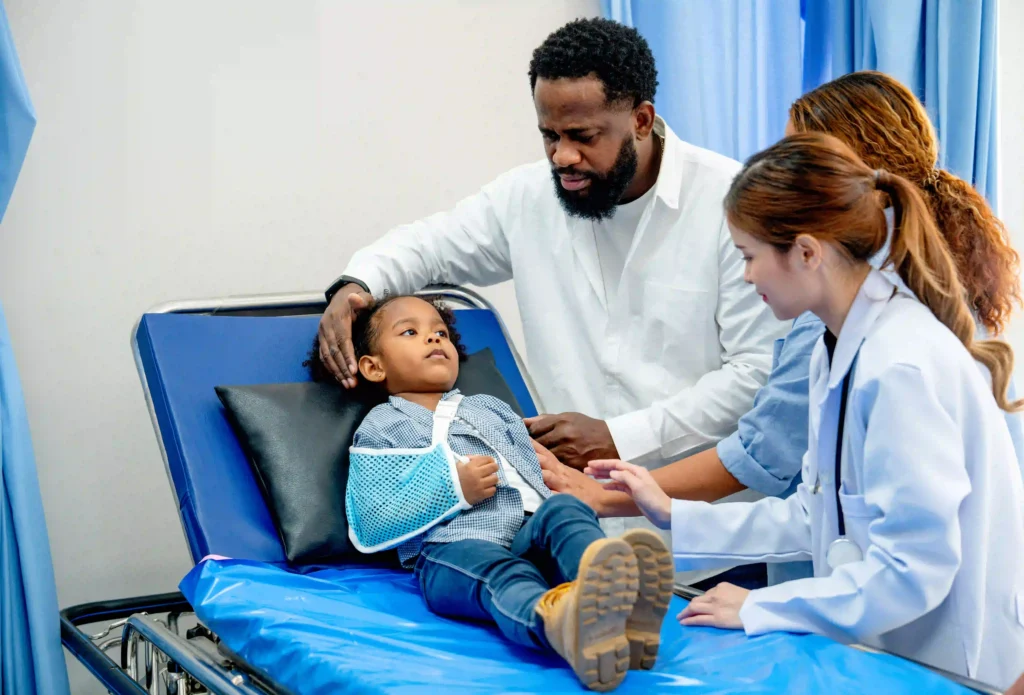 african-american-father-take-care-little-daughter