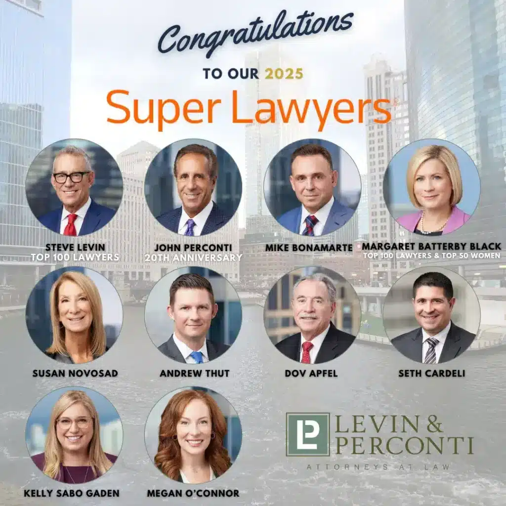 2025 announcement - 10 Super Lawyers attorneys from Levin & Perconti