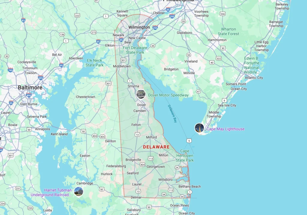 Delaware map