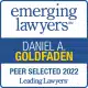 Daniel Goldfaden emerging lawyers badge 2022