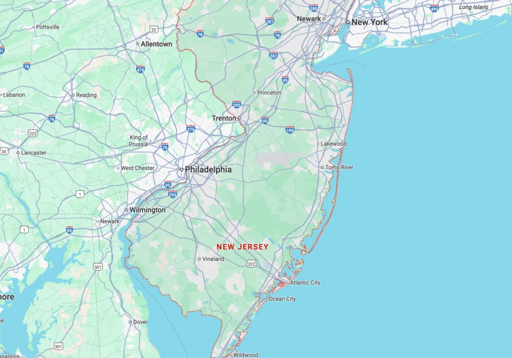 New Jersey map