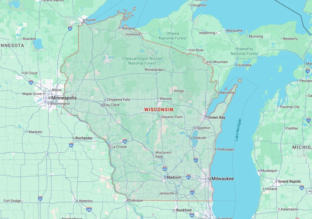 Wisconsin map