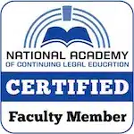 Cari Silverman National Academy of continuing legal education faculty member badge