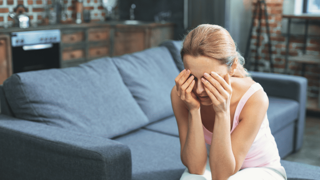 a young woman at home trying to decide next steps