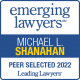 Michael L. Shanahan emerging lawyers 2022 badge