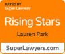 Rated By Super Lawyers - Rising Stars Lauren Park Orange Badge