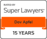 Dov Apfel Super Lawyers 15 years award