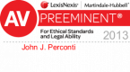 AV Preeminent badge - John J. Perconti