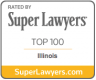 Rated by Super Lawyers Top 100 Illinois badge