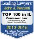 Leading Lawyers badge Top 100 in IL Consumer Law - John J. Perconti